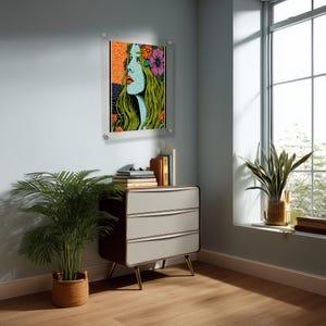 6x6 Acrylic Floating Frame Easy-Hang Square With Standoff Bolts