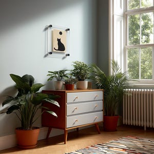 5x7 Acrylic Floating Frame Easy-Hang With Standoff Bolts
