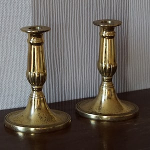 2 Vintage Kerzenhalter aus Messing.