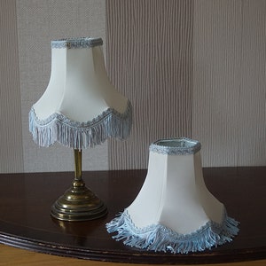2 Vintage small chandelier lamp shades, clip- on lamp shades.