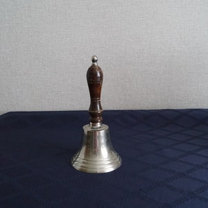 Vintage large size metal bell, vintage bell, handbell.