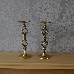 2 Vintage Kerzenhalter aus Messing.