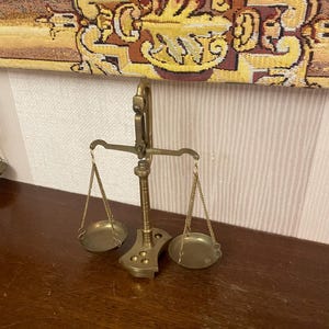 Vintage Brass Scales - Vintage Brass Beam Balance Scale no Weighs.