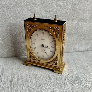ヴィンテージ Swiza スウィザ 置時計 手巻き ゴールド スイス製 真鍮 Swiza 7 Jewels Clock - Etsy