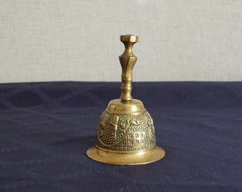 Large brass bell, vintage bell, hand bell.