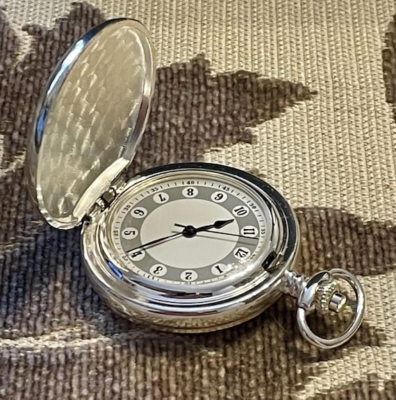 Mechanical Silver Plated Orient Express Pocket Wa… - image 8