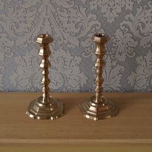 2 Vintage Kerzenhalter aus Messing.