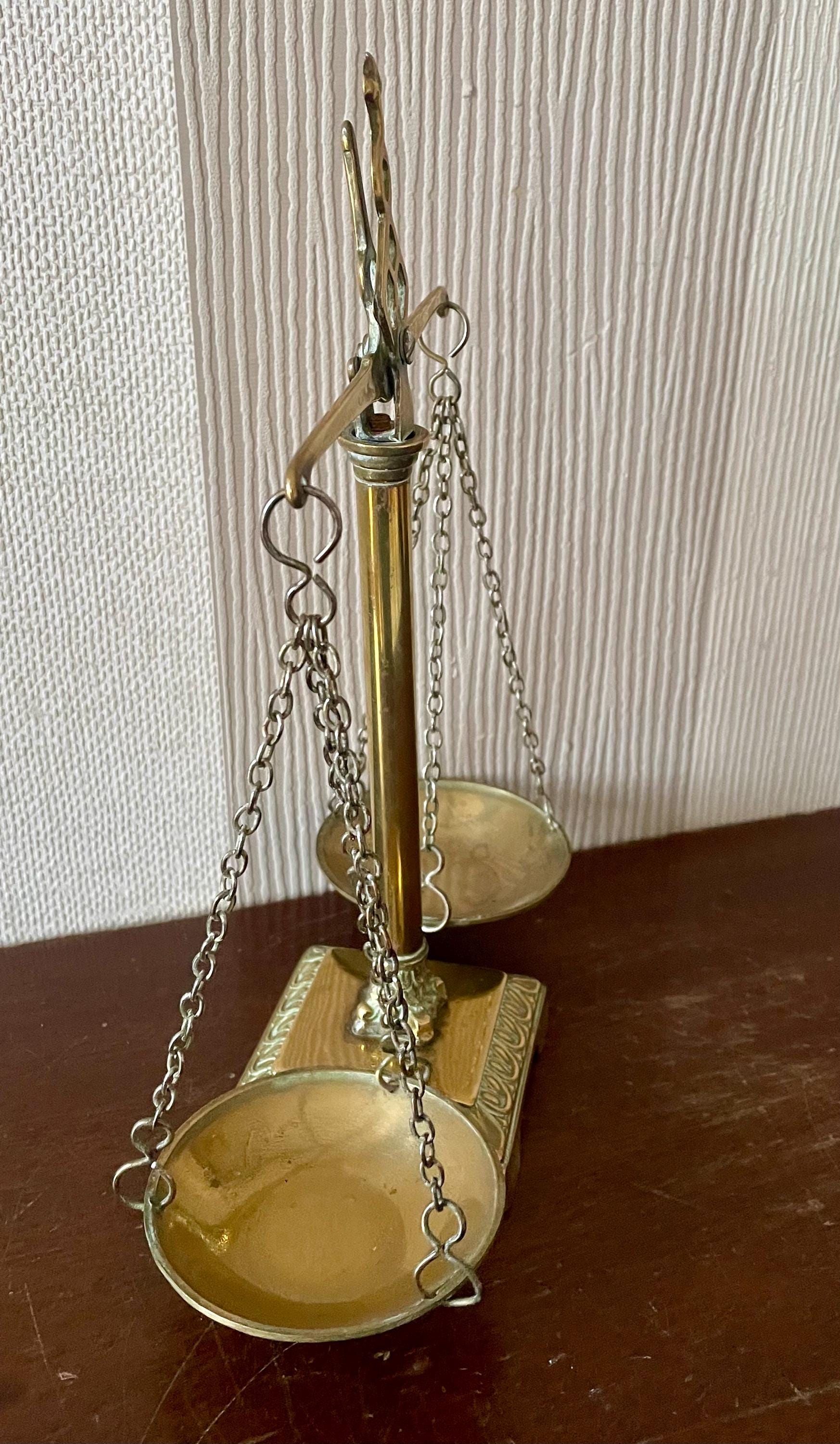 ヴィンテージ　真鍮の天秤 ヴィンテージ真鍮製正義の天秤 - ヴィンテージ真鍮製天秤
