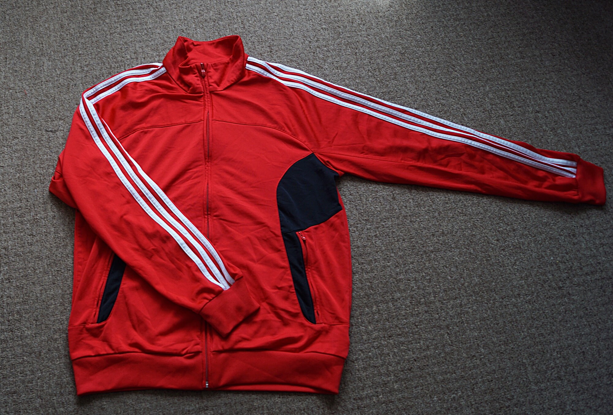 Image of Vintage Adidas Zip-Front Jacket Size M, Vintage Sportswear, Adidas Track Jacket, Authentic Adidas, Hipster