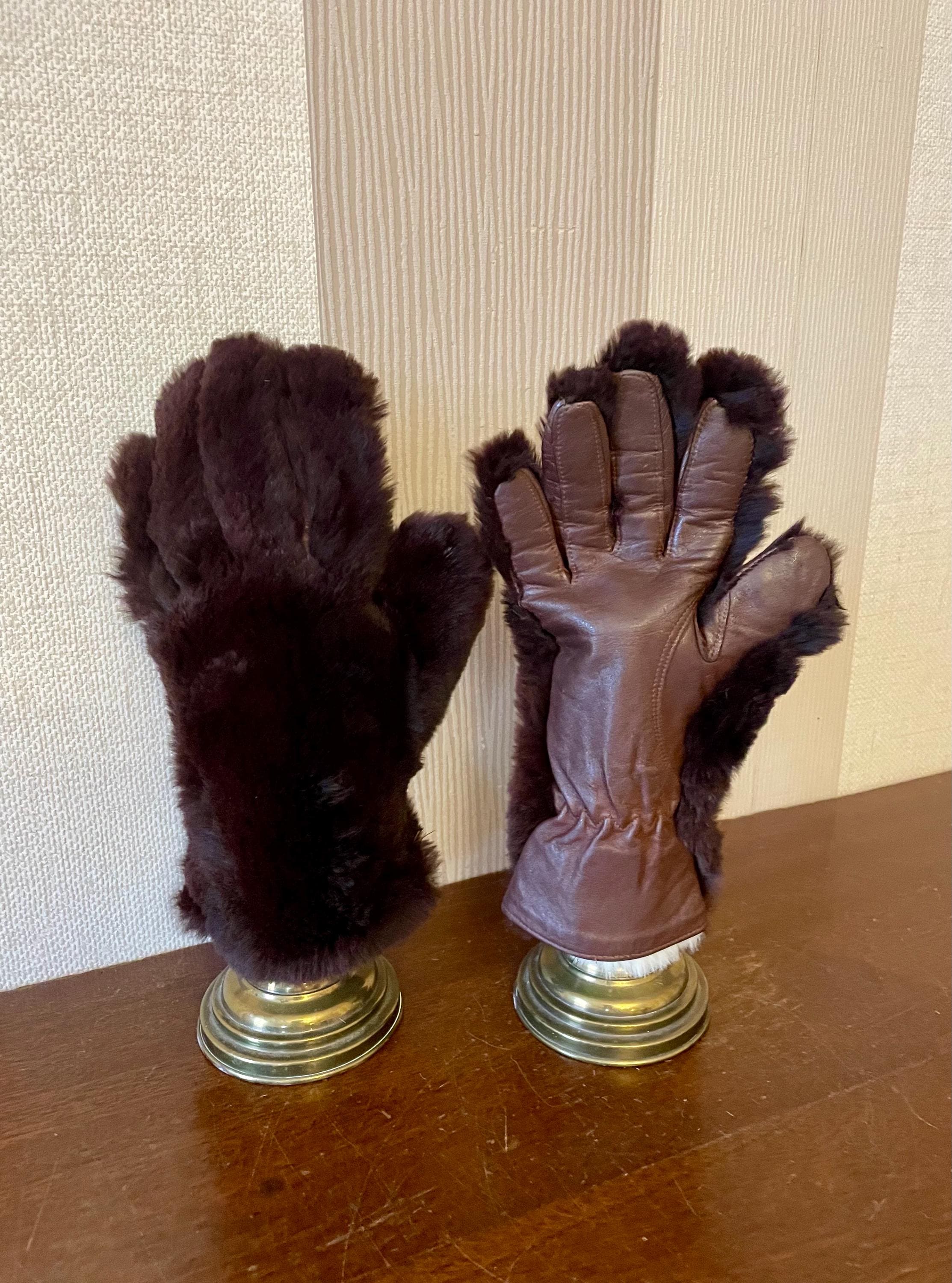 Boîte à Gants Ancienne En Tissu Et Carton – Gant Perrin – Vintage