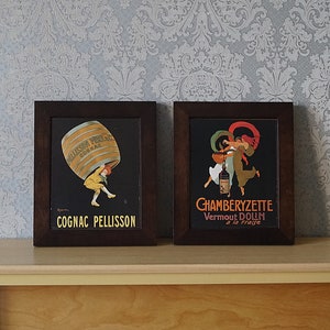 Reproduction Leonetto Cappiello&#39;s posters &quot;Cognac Pellisson&quot; and &quot;Chamberyzette Vermout Dolin&quot;