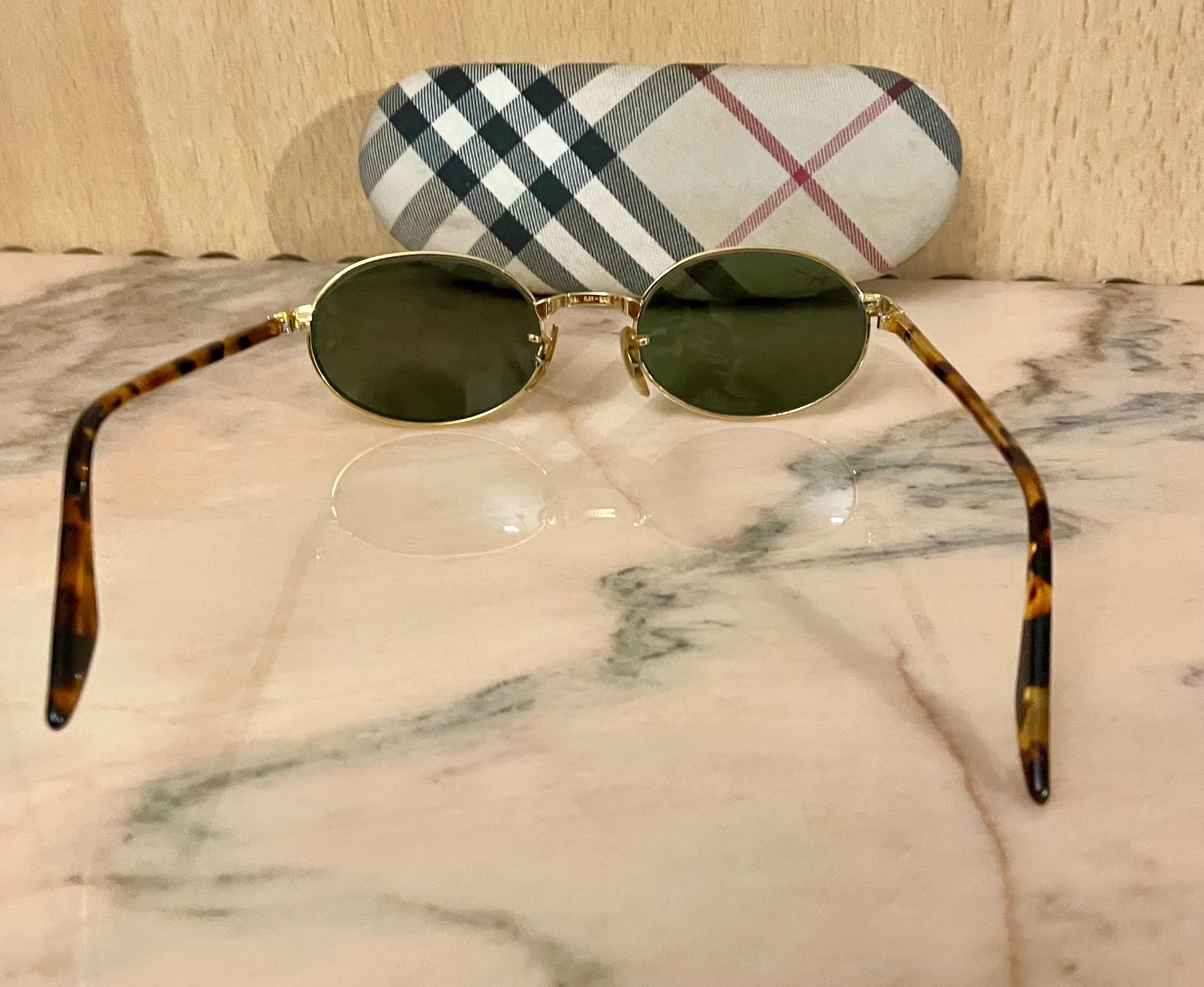 RAY BAN USA Model W2188 Bausch & Lomb Oval Lenses Tortoise Frame 