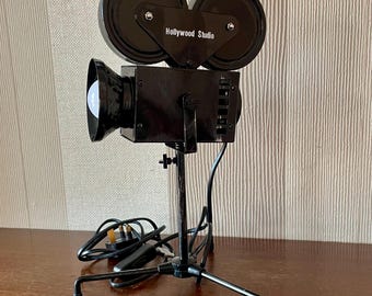 Black Hollywood Studio Table Lamp. Industrial Lamp. Table Lamp.