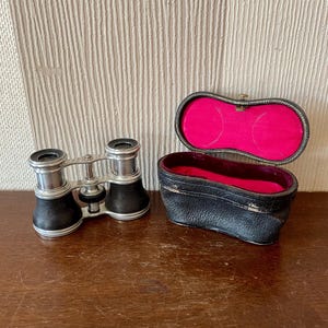 Vintage Brass Binoculars, Opera, Theatre, Racing Binoculars With Original Case.