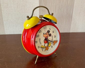 ヴィンテージ ブラッドリー ミッキーマウス 目覚まし時計 1980年代