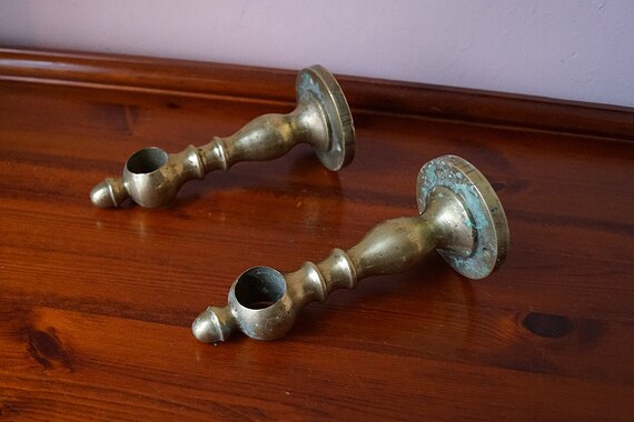 2 Solid Brass Curtain Rail Holders Etsy