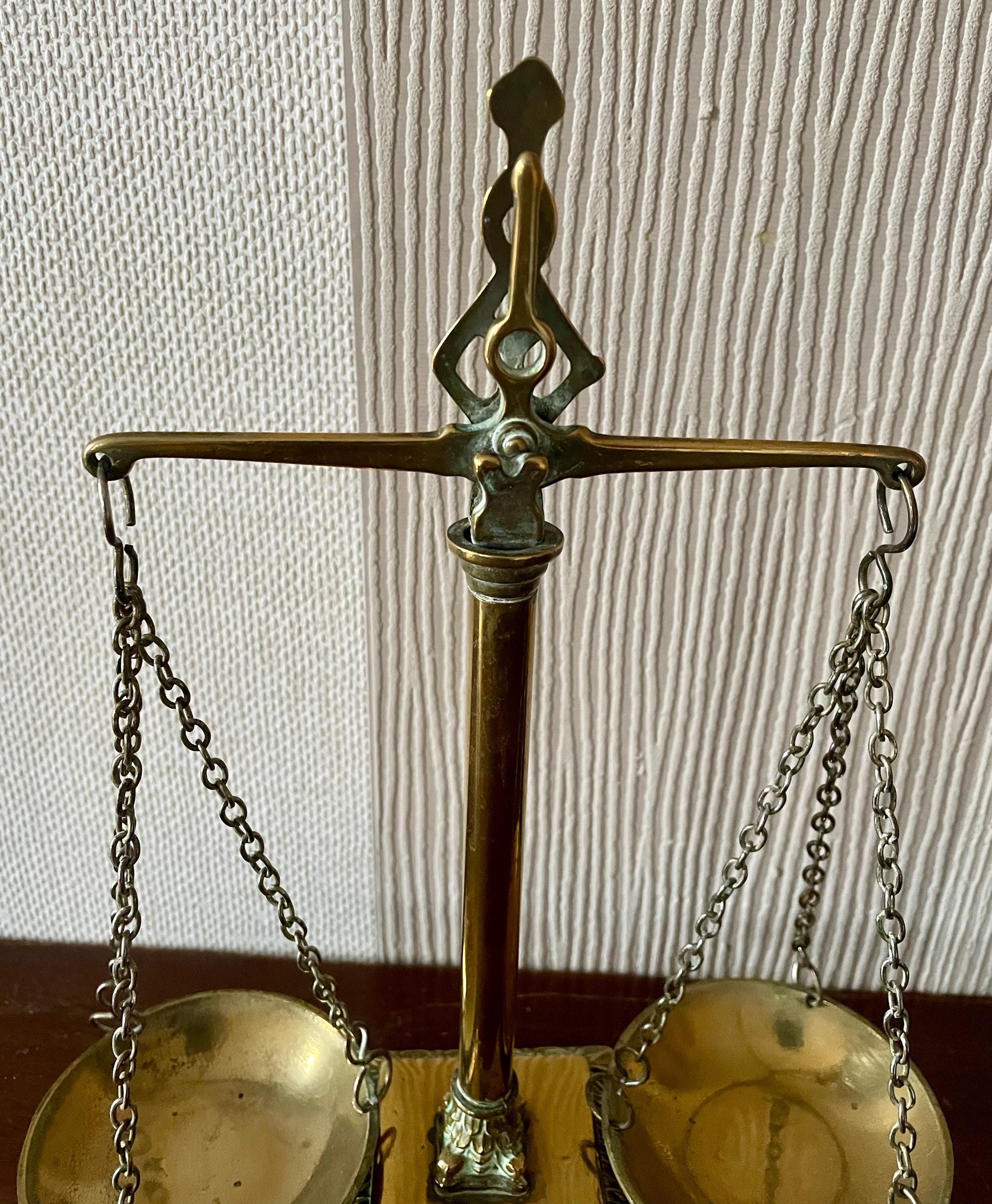 ヴィンテージ真鍮製正義の天秤 - ヴィンテージ真鍮製天秤