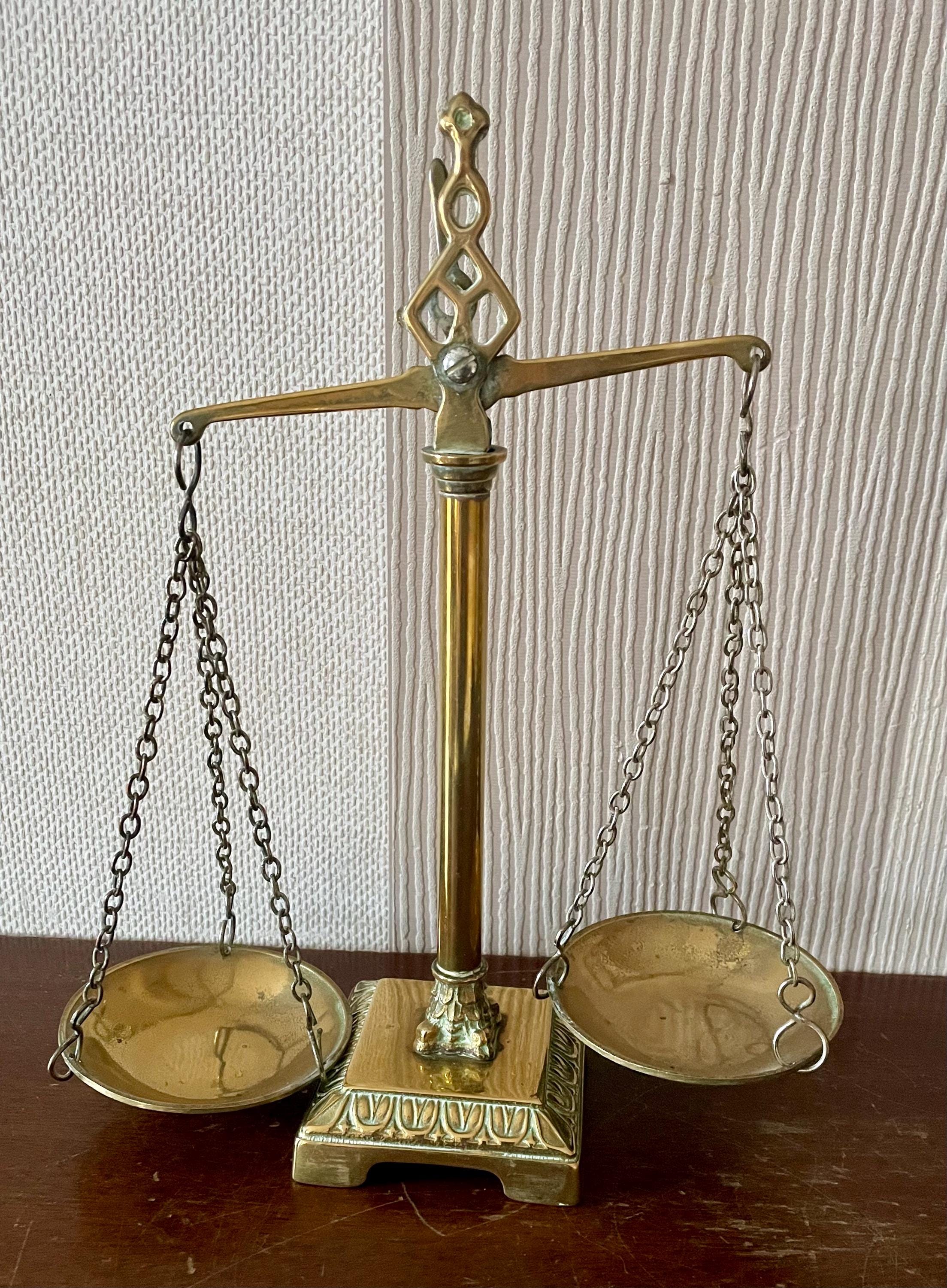 ヴィンテージ　真鍮の天秤 ヴィンテージ真鍮製正義の天秤 - ヴィンテージ真鍮製天秤