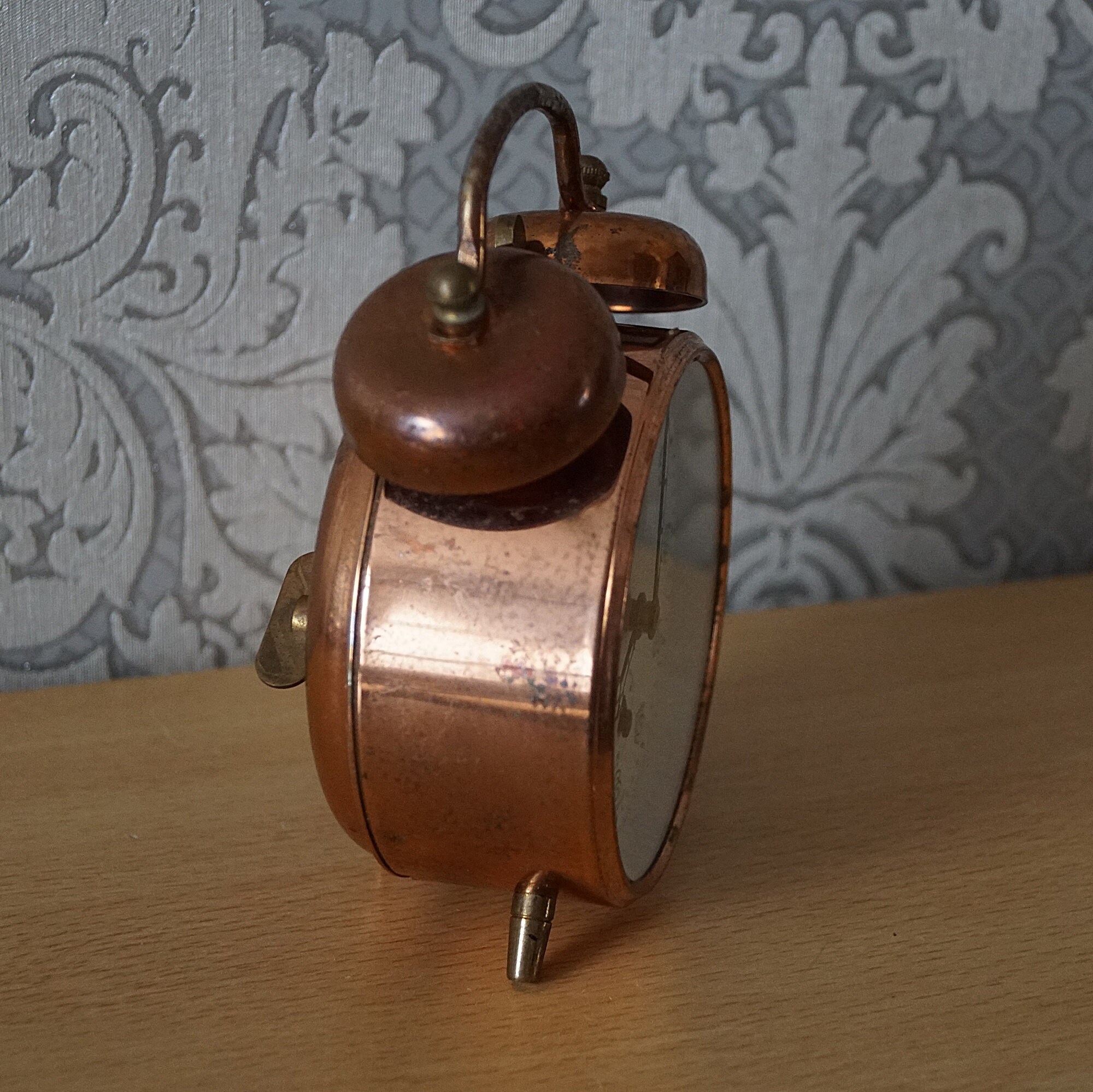 Vintage Copper Mechanical Alarm Clock Vintage Alarm Clock Etsy Australia