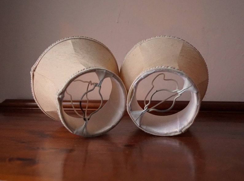 2 Vintage small chandelier lamp shades clip on lamp shades. Etsy