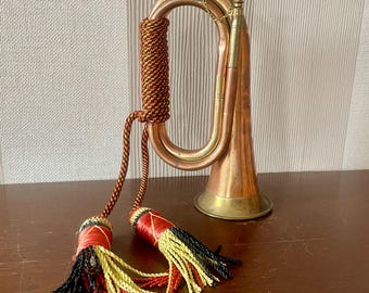 Vintage Copper Hunting Horn, Vintage Musical Instrument.