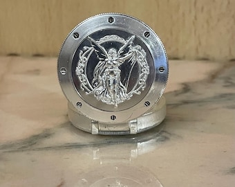 Mechanical Olimpia Pocket Watch Silver Plated with Skeleton Back, Pocket Watch. Working.