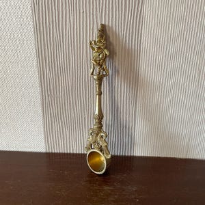 Large Brass Indian Spoon, Decorative Spoon, Brass Ethnic Spoon.