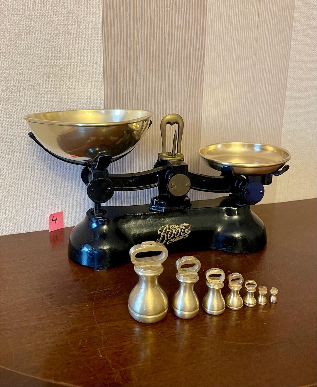 Buy Vintage Boots Chemist Large Scales With Brass Pans and