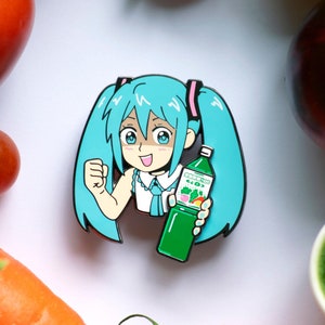 May include: A green juice bottle featuring a cartoon character holding it. The character has blue hair and is wearing a white shirt. The bottle is surrounded by vegetables, including tomatoes, carrots, and an aubergine.