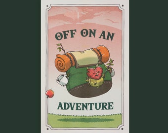 Off on an Adventure! Korok Risograph Print