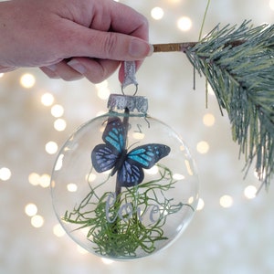 Blue butterfly | Christmas gifts | Ornaments personalized | Colorful Christmas