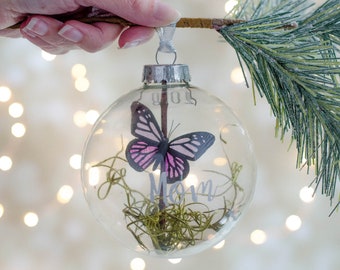 Purple butterfly ornament | Butterfly gifts for Mom | Unique holiday gift | Personalized ornaments