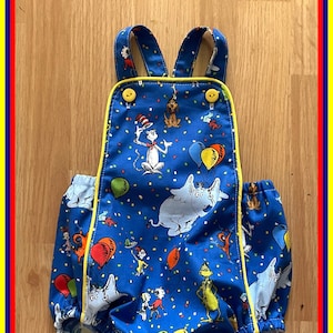 FREE SHIPPING! Vintage Style Baby Romper for Boy or Girl Inspired Dr. Seuss Romper