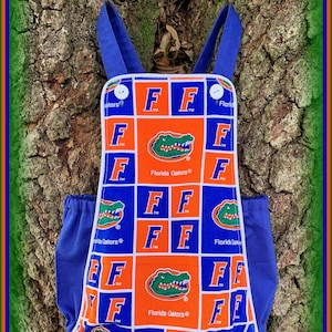 FREE SHIPPING! Vintage Style Baby Romper for Boy or Girl Inspired by Florida Gators Outfit, Game Day