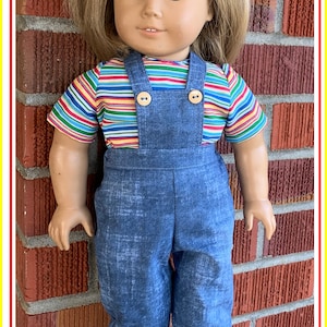 FREE SHIPPING 18" Doll Clothes 15" Doll Clothes 13" Doll Clothes Overalls