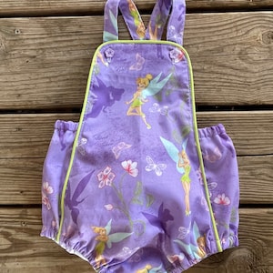 FREE SHIPPING! Vintage Style Baby Romper for Boy or Girl Inspired by Tinker Bell