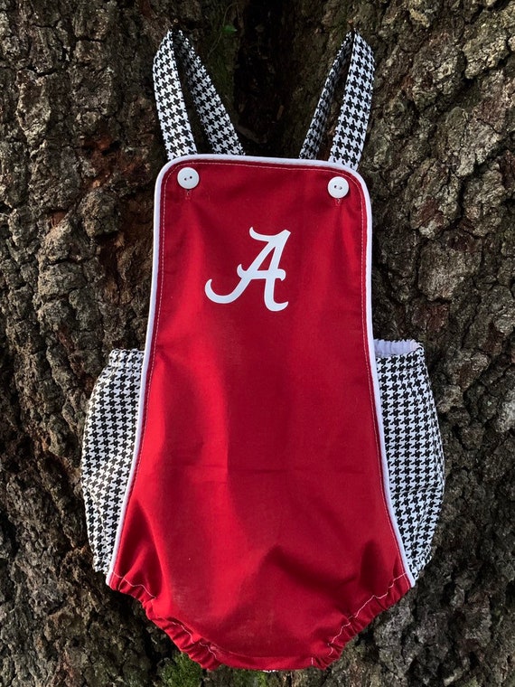 FREE SHIPPING! Vintage Style Baby Romper for Boy or Girl Inspired by Alabama, Houndstooth, Bama