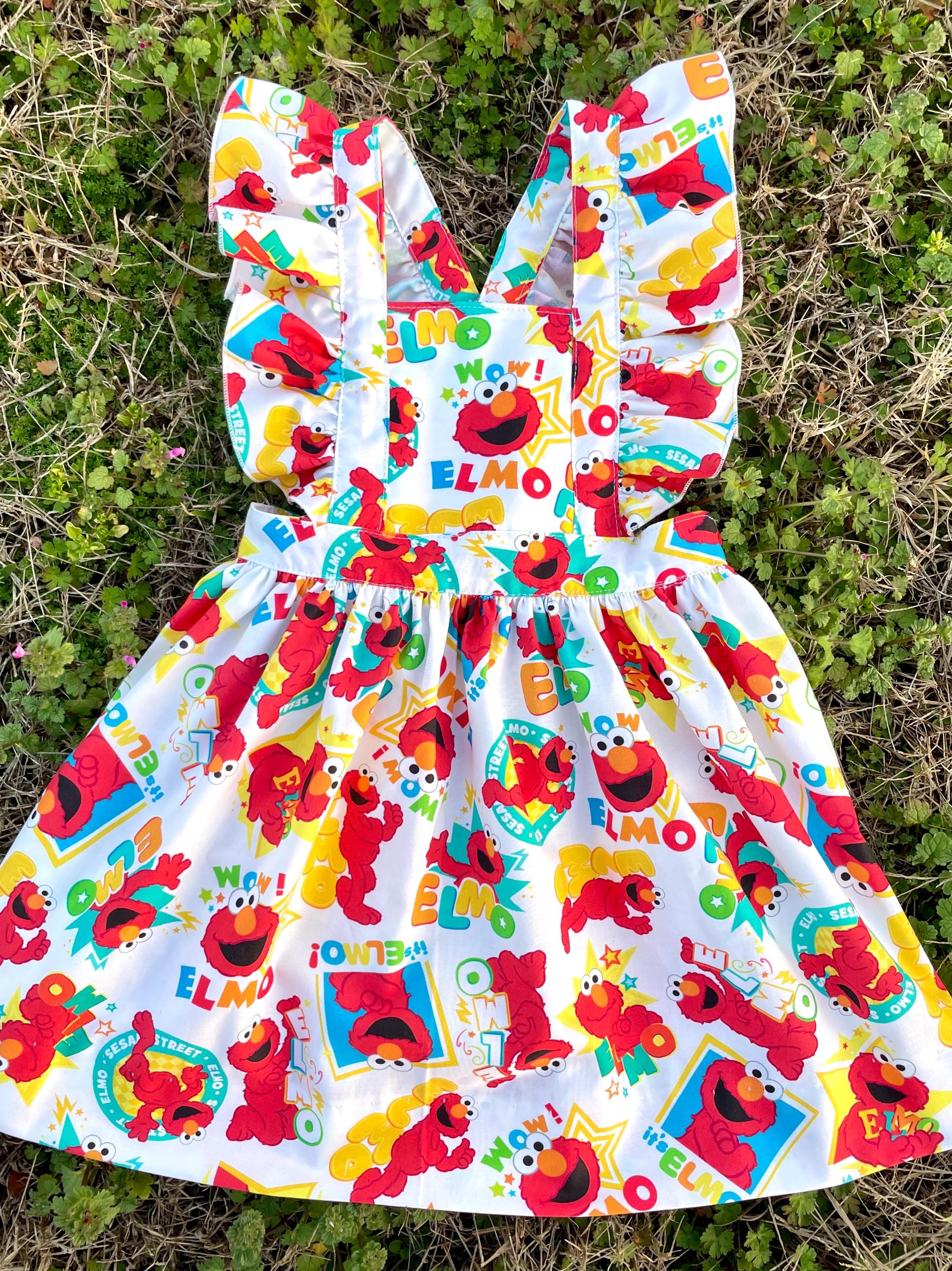elmo birthday dress Personalized Elmo Face Red Knit Dress main image 0