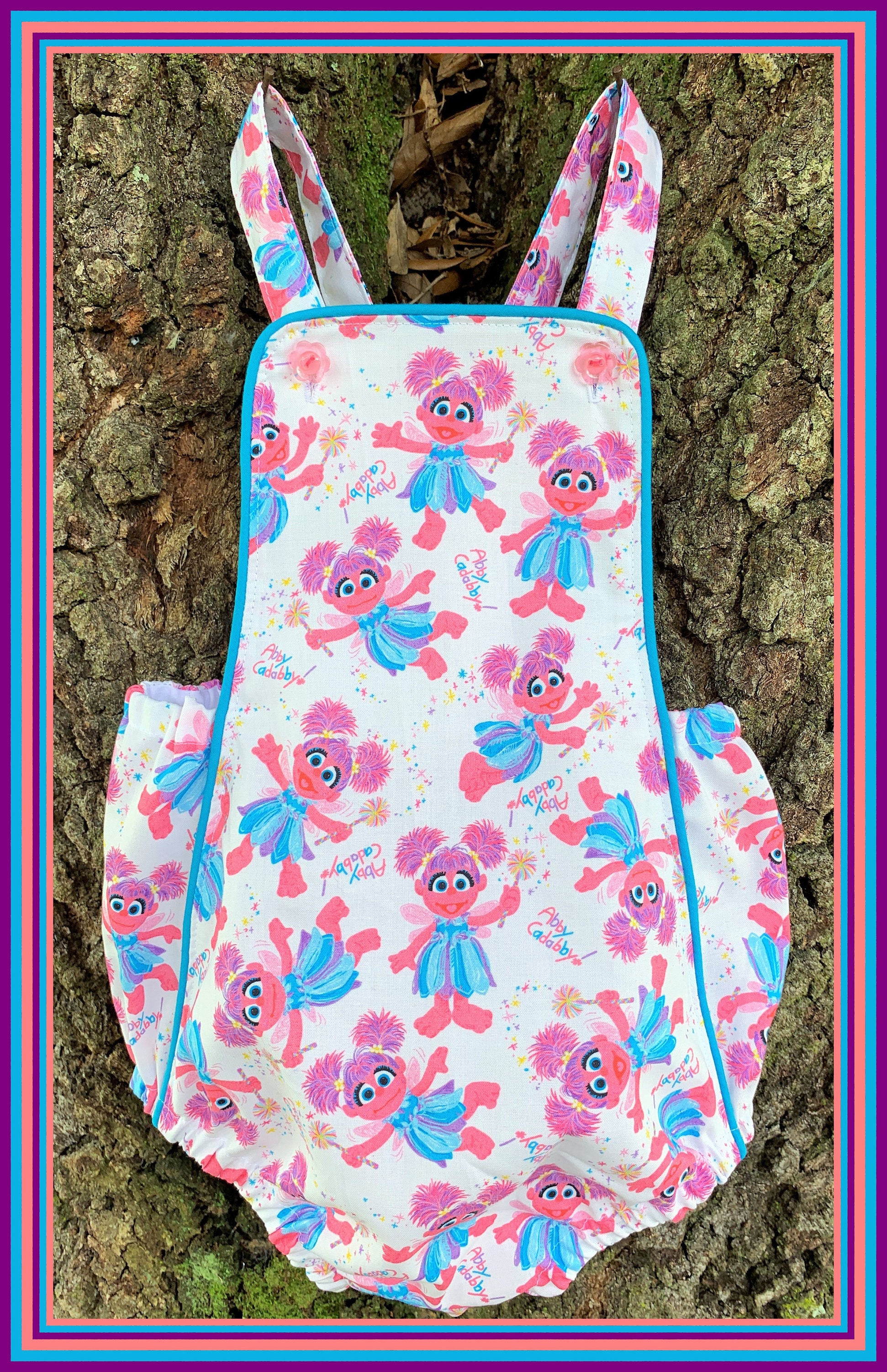 FREE SHIPPING! Vintage Style Baby Romper for Girl Inspired by Abby Cadabby Inspired by Sesame Street