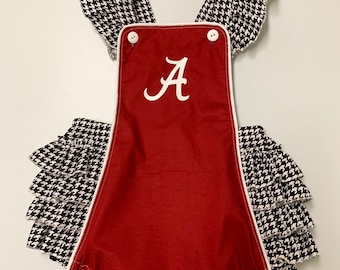 FREE SHIPPING! Vintage Style Baby Romper for Boy or Girl Inspired by Alabama, Houndstooth, Bama