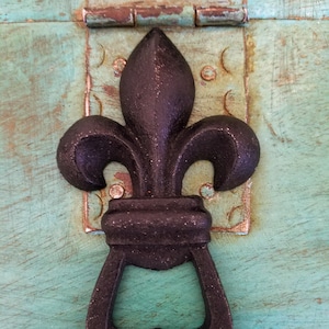 Fleur-des-Lis Bottle Opener~Heavy Iron Bottle Opener~Vintage Barware