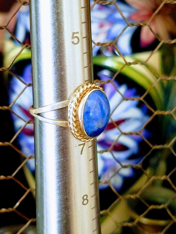Vintage Blue Lapis Navajo Ring~Natural Lapis Lazul