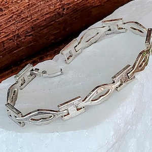 Sterling 925 Link Bracelet~7 3/4&quot; Minimalist Bracelet~Gifts for Her