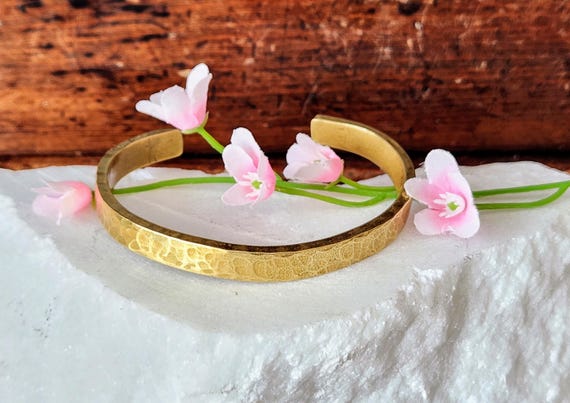 Hammered Brass Cuff