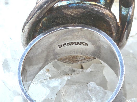 Boho Statement Ring Denmark, Size 7-7.5 - image 4