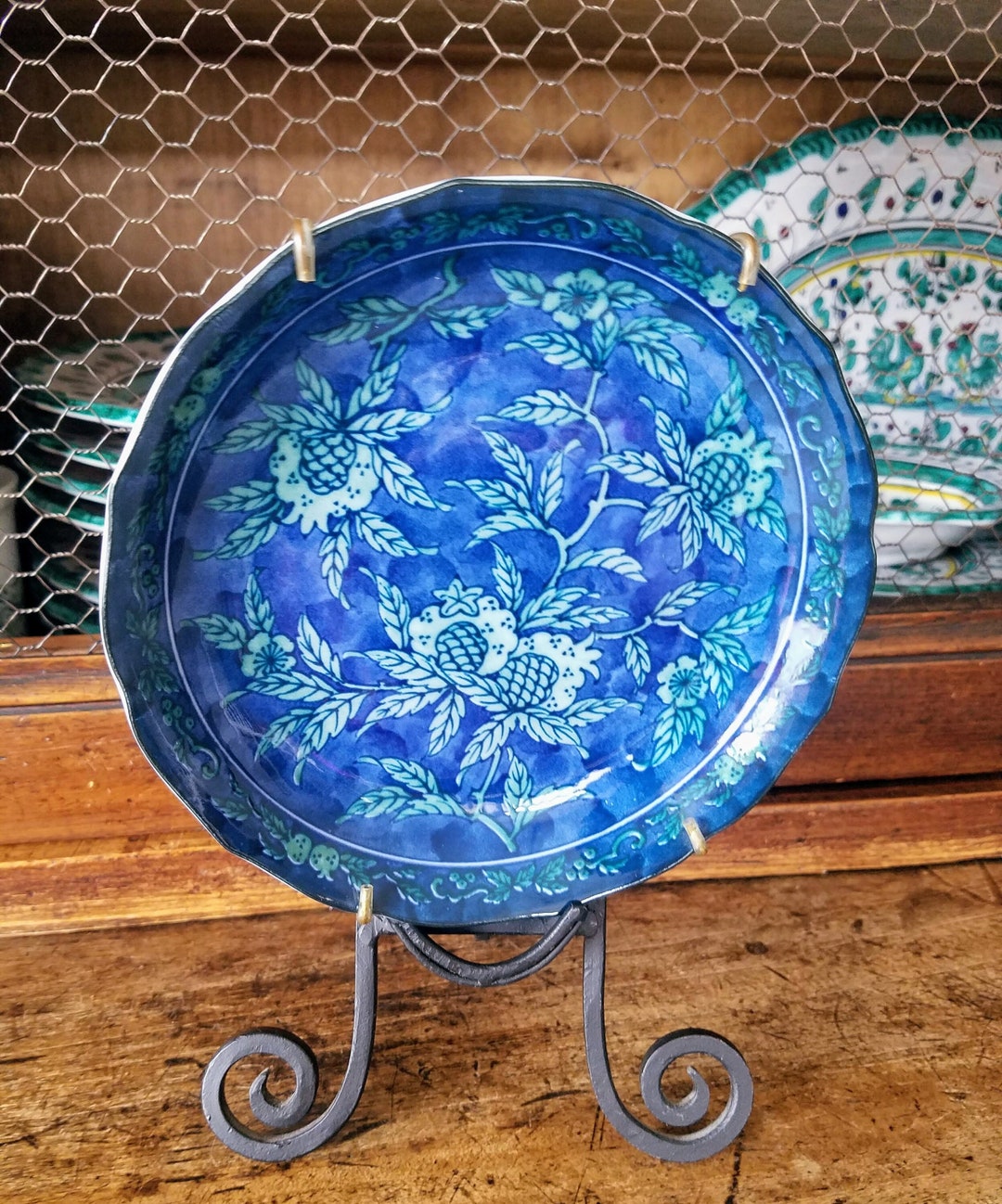 Japanese Porcelain Plate6.5 Decorative Plate Blue Porcelainvintage Wall