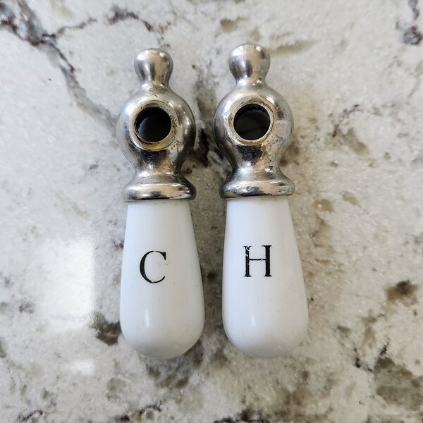 Porcelain Hot and Cold Sink Knobs Etsy