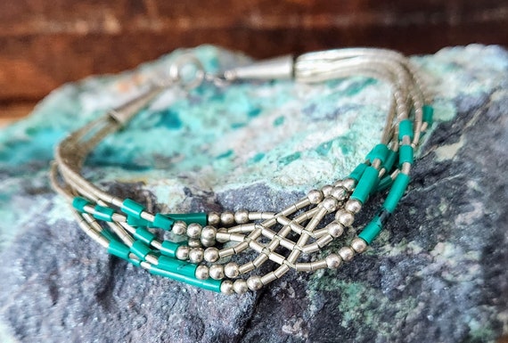Rare Long Tubed Coral Vintage Native American Navajo Sterling Silver Bracelet Rare Long Tubed Coral Vintage Native American Navajo Sterling Silver Bracelet