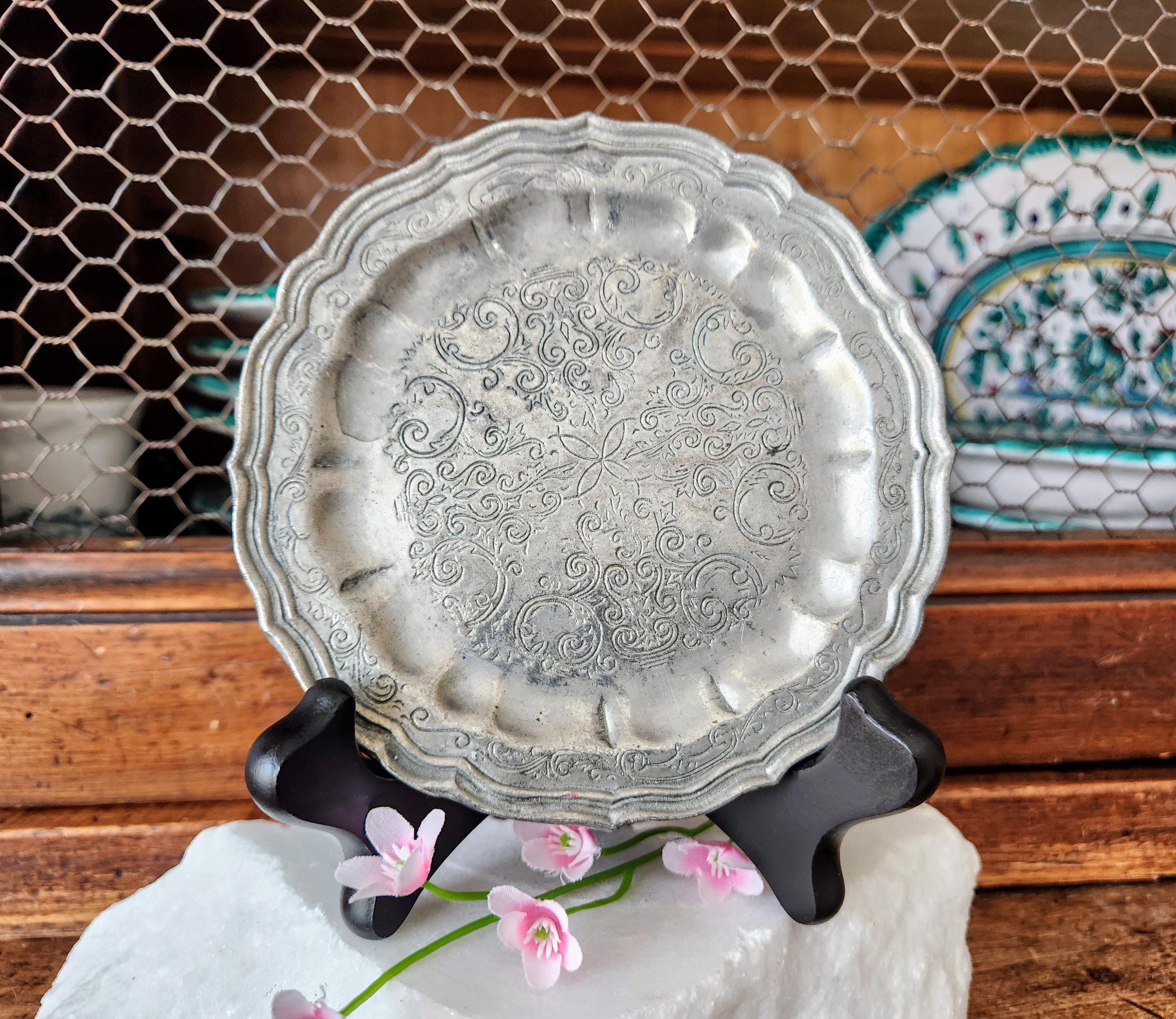 Rare Finstain Pewter Plate~decorative Wall Plate Les Potstainiers