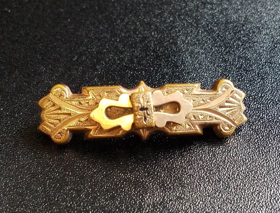 Victorian Bar Pin~Antique Brooch/Pendant~1900s Vi… - image 4